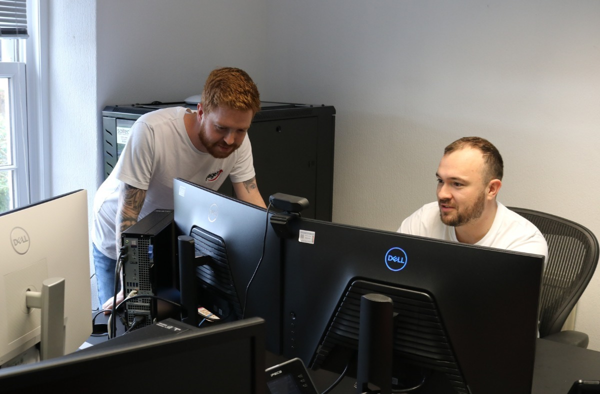 Our team working on SEO strategy